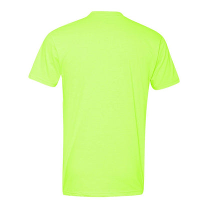Neon Yellow - Back - Next Level Unisex CVC T-Shirt