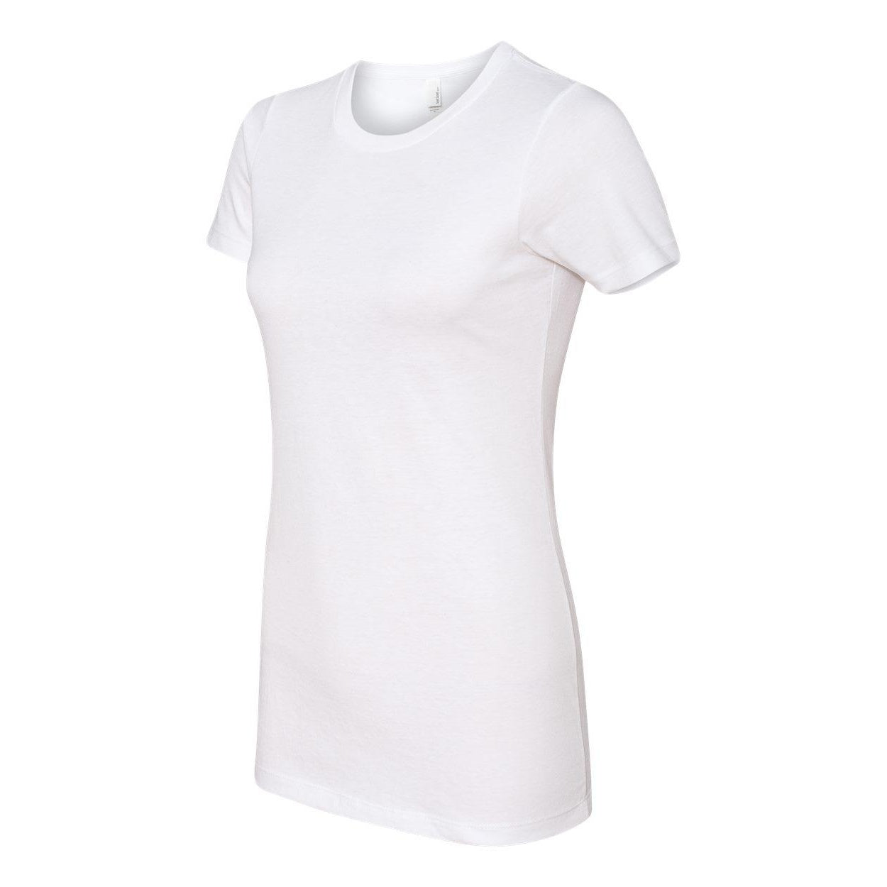 White - Side - Next Level Womens CVC T-Shirt