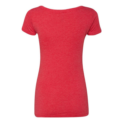 Vintage Red - Back - Next Level Womens Triblend Scoop Neck T-Shirt