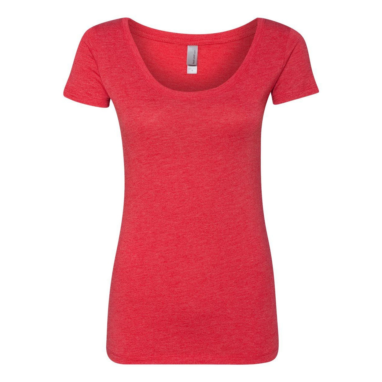 Vintage Red - Front - Next Level Womens Triblend Scoop Neck T-Shirt