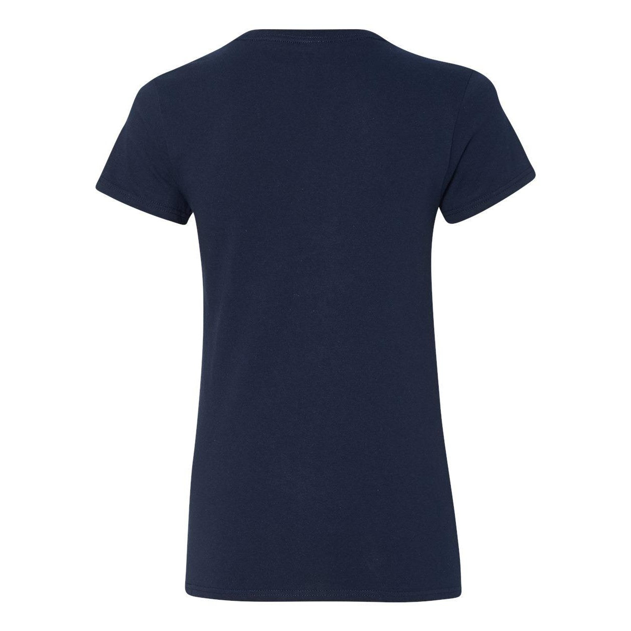 Navy - Back - Gildan Heavy Cotton Womens V-Neck T-Shirt