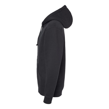 Black - Side - Independent Trading Co. Heavyweight Full-Zip Hooded Sweatshirt