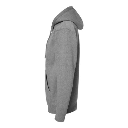 Gunmetal Heather - Side - Independent Trading Co. Heavyweight Full-Zip Hooded Sweatshirt