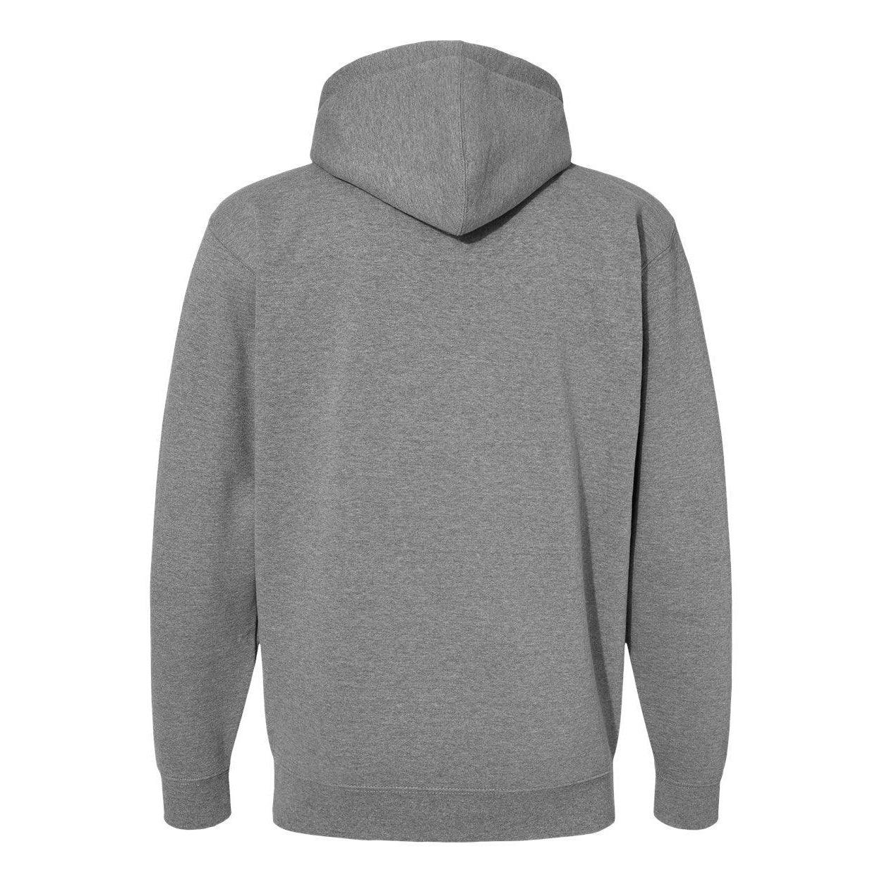 Gunmetal Heather - Back - Independent Trading Co. Heavyweight Full-Zip Hooded Sweatshirt
