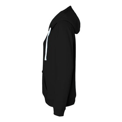 Black - Side - J. America Women's Sueded V-Neck Hooded Sweatshirt