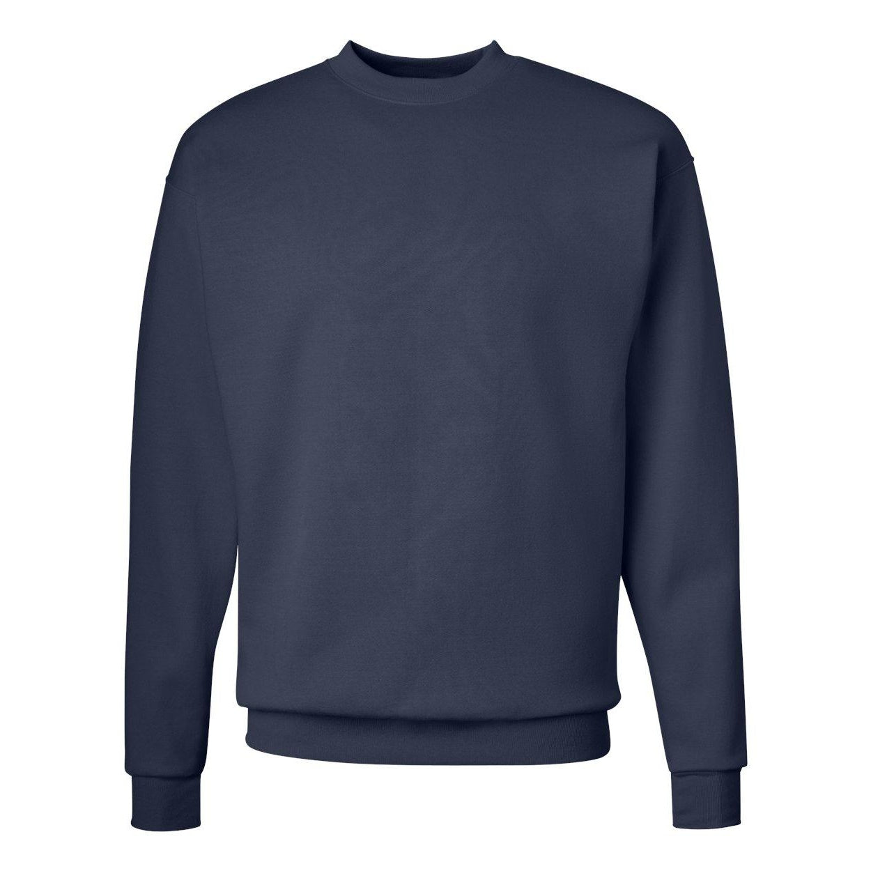 Navy - Front - Hanes Ecosmart Crewneck Sweatshirt