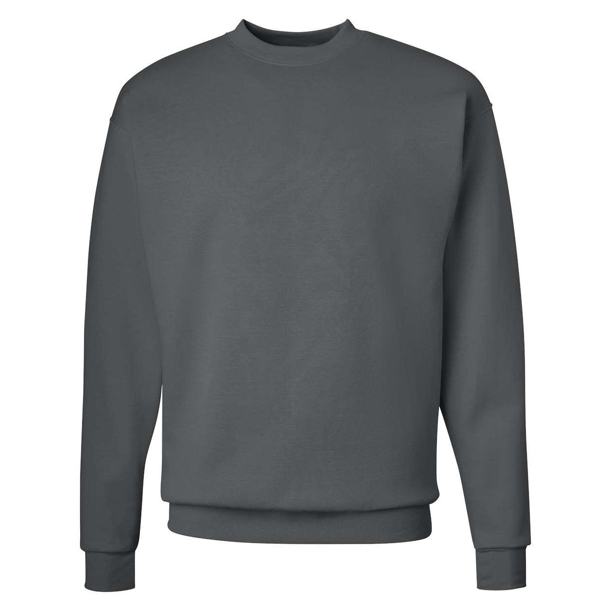 Smoke Grey - Front - Hanes Ecosmart Crewneck Sweatshirt