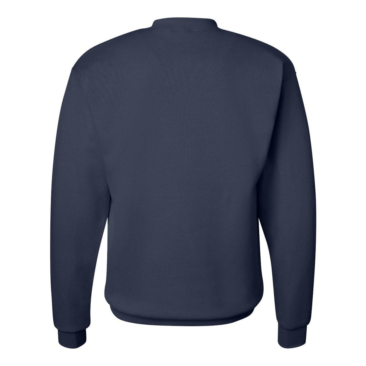 Navy - Back - Hanes Ecosmart Crewneck Sweatshirt
