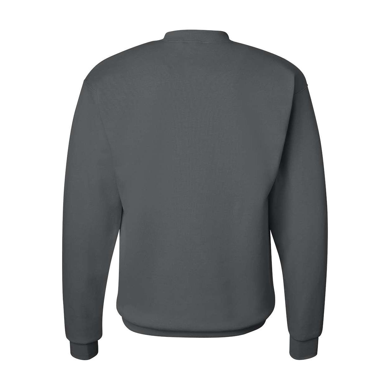 Smoke Grey - Back - Hanes Ecosmart Crewneck Sweatshirt