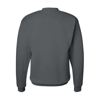 Smoke Grey - Back - Hanes Ecosmart Crewneck Sweatshirt