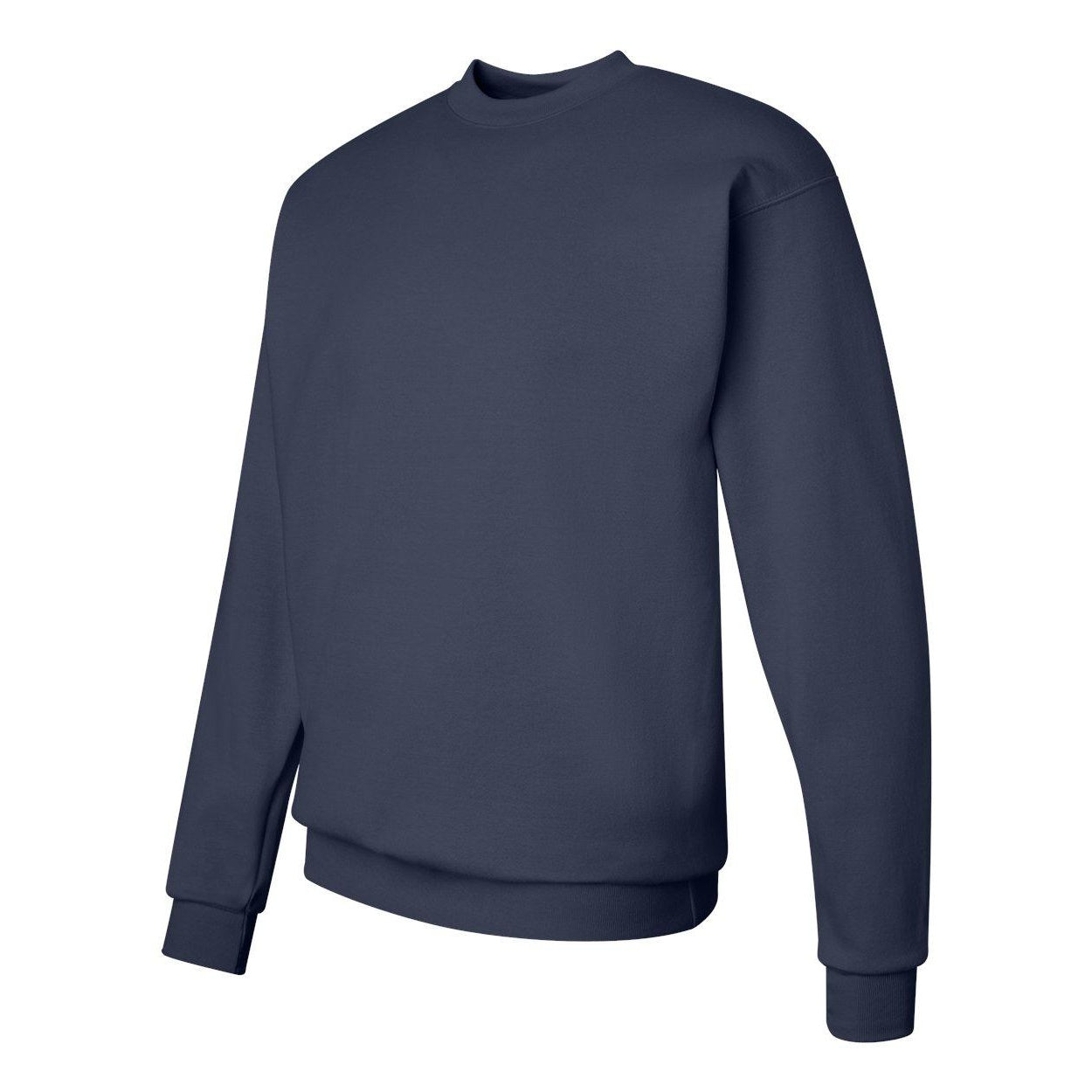 Navy - Side - Hanes Ecosmart Crewneck Sweatshirt