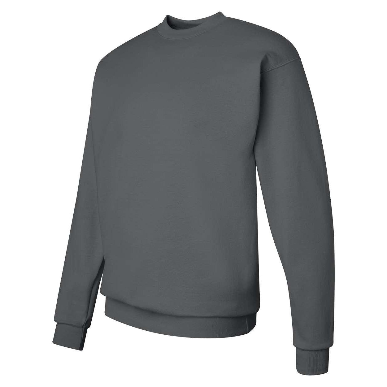 Smoke Grey - Side - Hanes Ecosmart Crewneck Sweatshirt