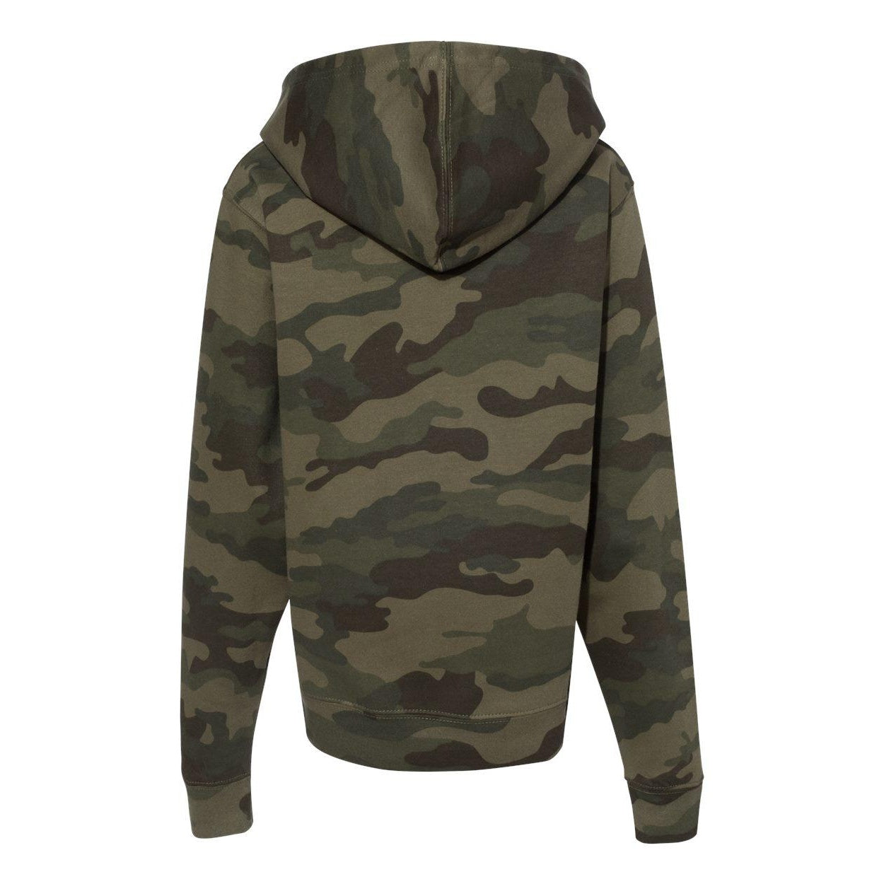Forest Camo - Back - Independent Trading Co. Youth Midweight Hooded Sweatshirt