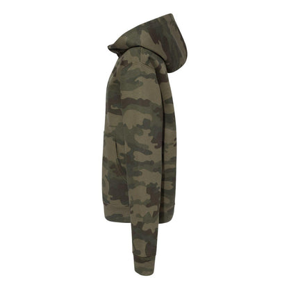 Forest Camo - Side - Independent Trading Co. Youth Midweight Hooded Sweatshirt