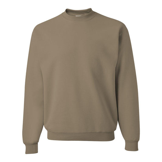 Khaki - Front - JERZEES NuBlend Crewneck Sweatshirt