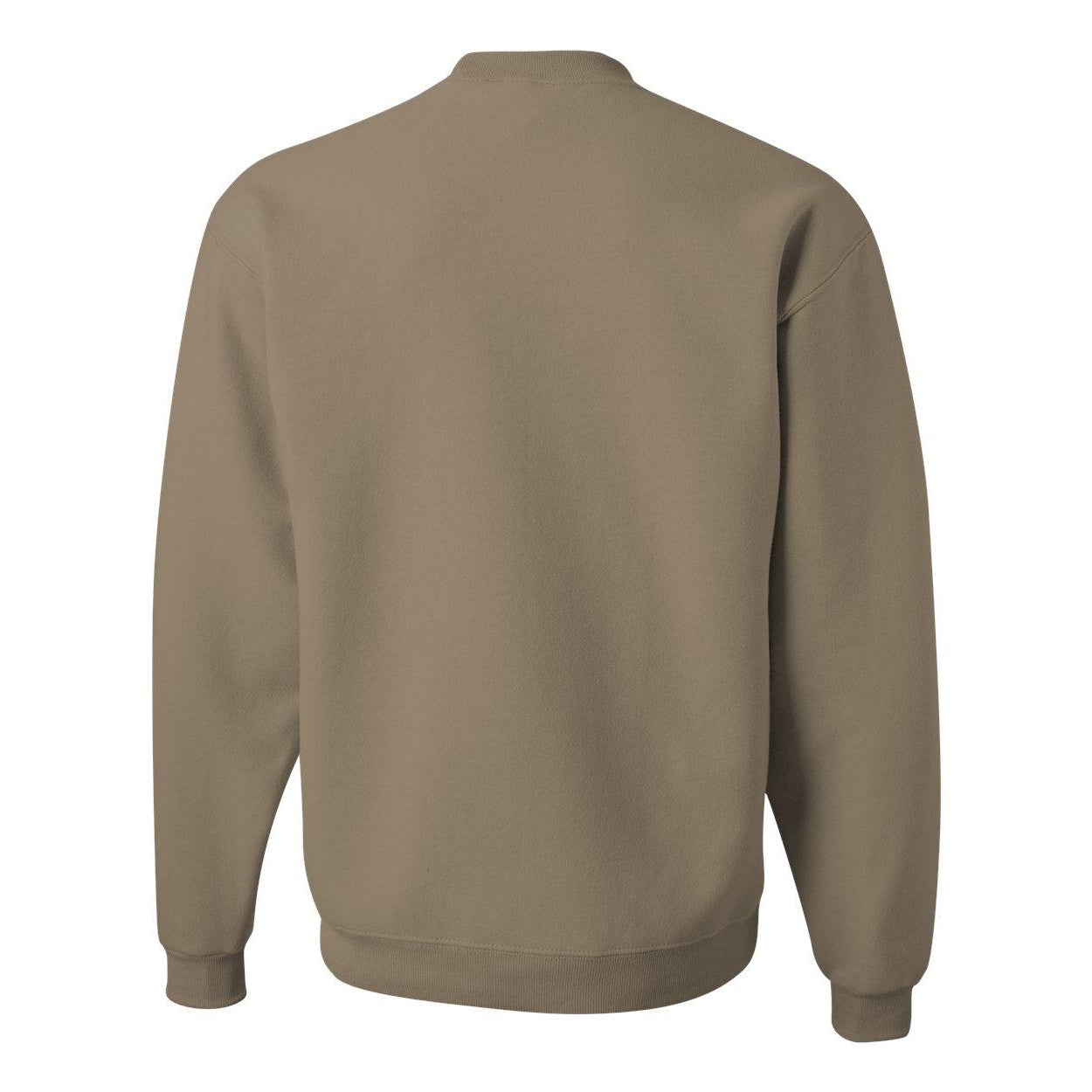 Khaki - Back - JERZEES NuBlend Crewneck Sweatshirt