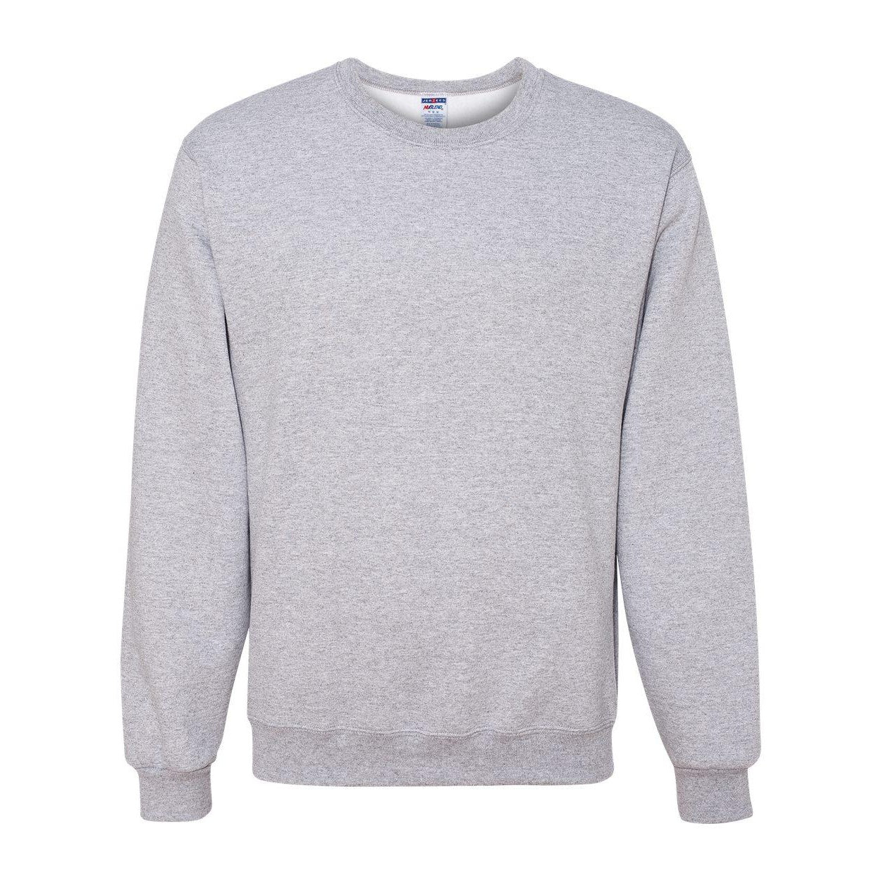 Ash - Front - JERZEES NuBlend Crewneck Sweatshirt