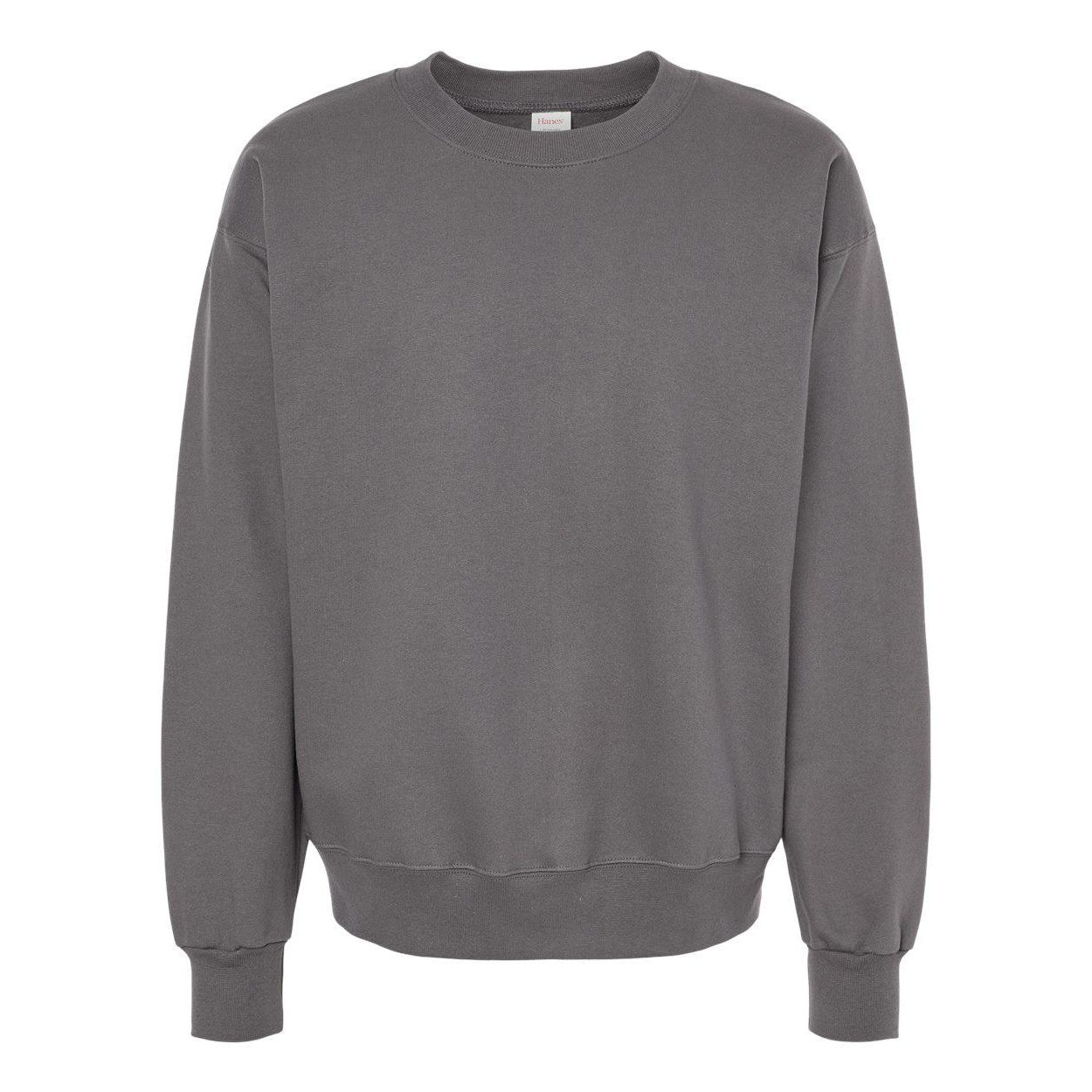 Smoke Grey - Front - Hanes Ultimate Cotton Crewneck Sweatshirt