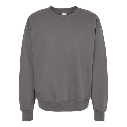 Smoke Grey - Front - Hanes Ultimate Cotton Crewneck Sweatshirt