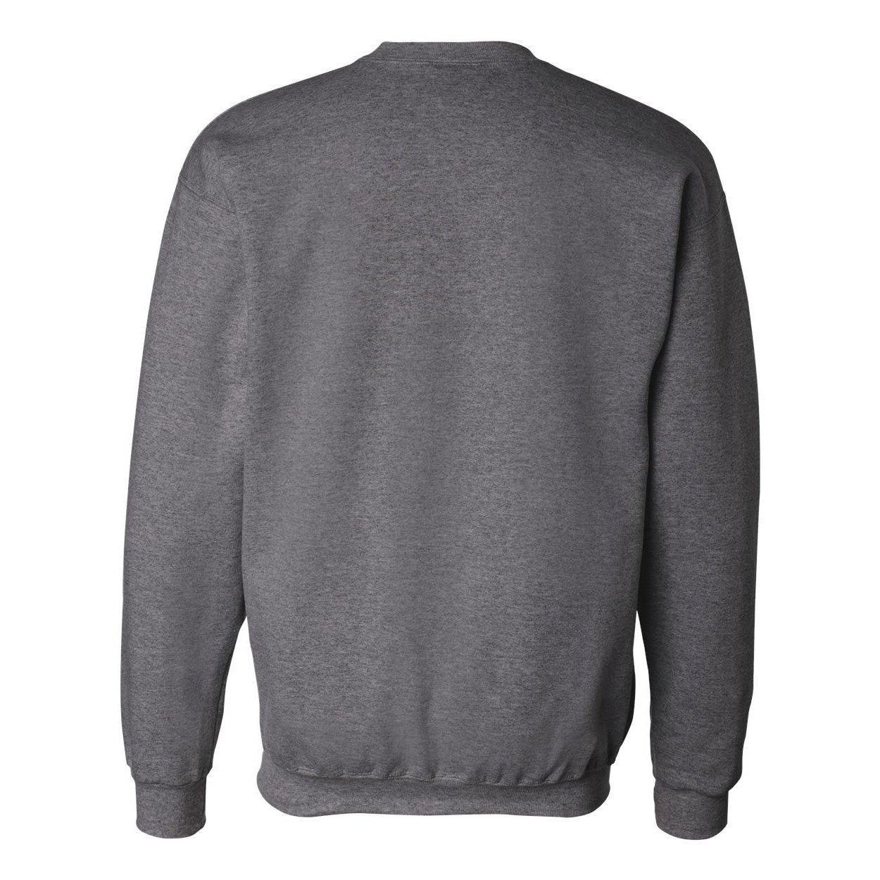 Charcoal Heather - Back - Hanes Ultimate Cotton Crewneck Sweatshirt