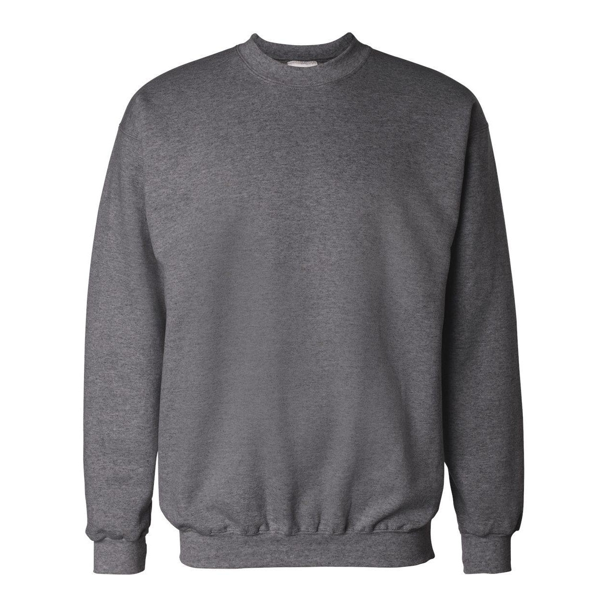 Charcoal Heather - Front - Hanes Ultimate Cotton Crewneck Sweatshirt