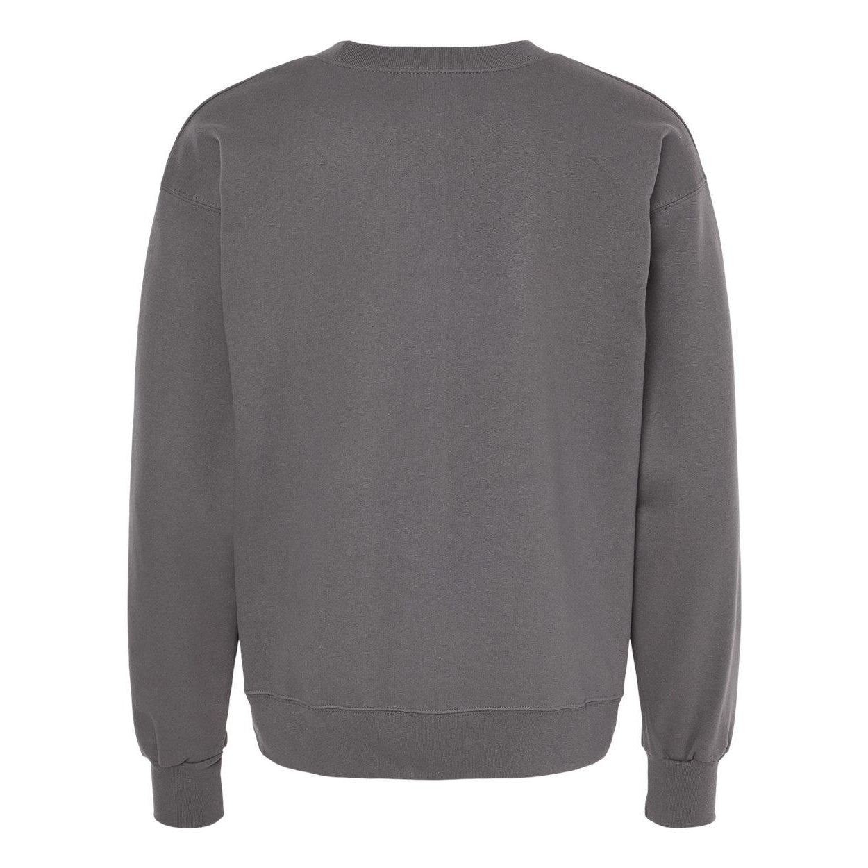 Smoke Grey - Back - Hanes Ultimate Cotton Crewneck Sweatshirt
