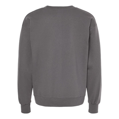 Smoke Grey - Back - Hanes Ultimate Cotton Crewneck Sweatshirt
