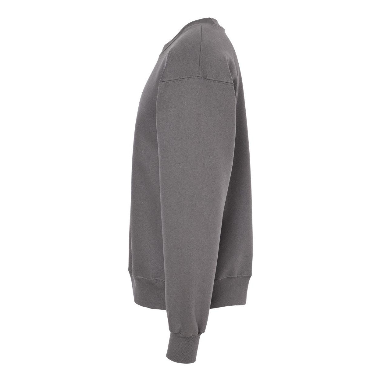 Smoke Grey - Side - Hanes Ultimate Cotton Crewneck Sweatshirt