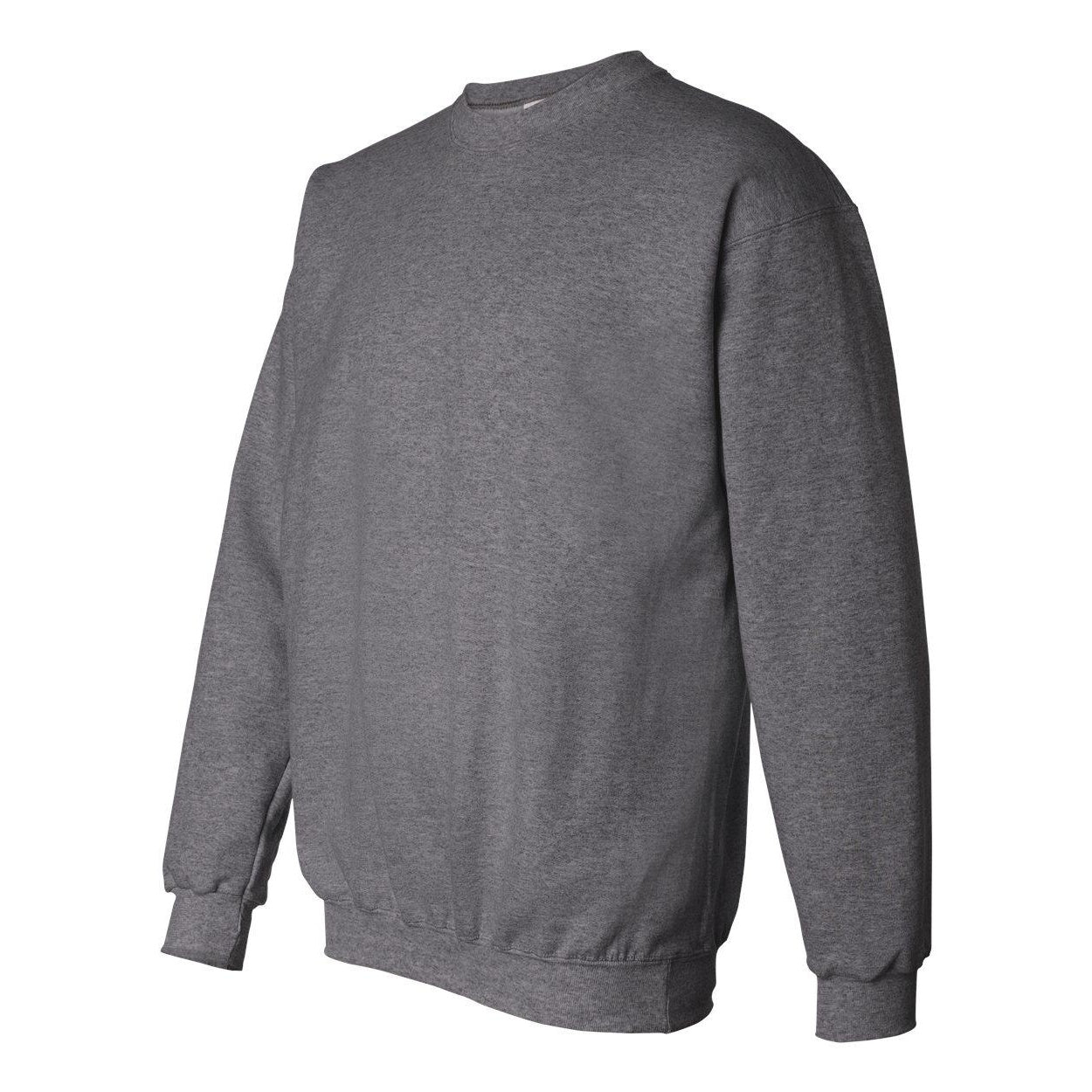 Charcoal Heather - Side - Hanes Ultimate Cotton Crewneck Sweatshirt