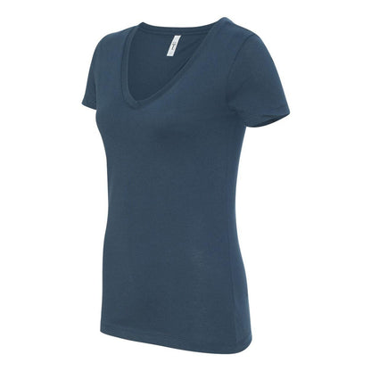Indigo - Side - Next Level Women's Ideal V-Neck T-Shirt