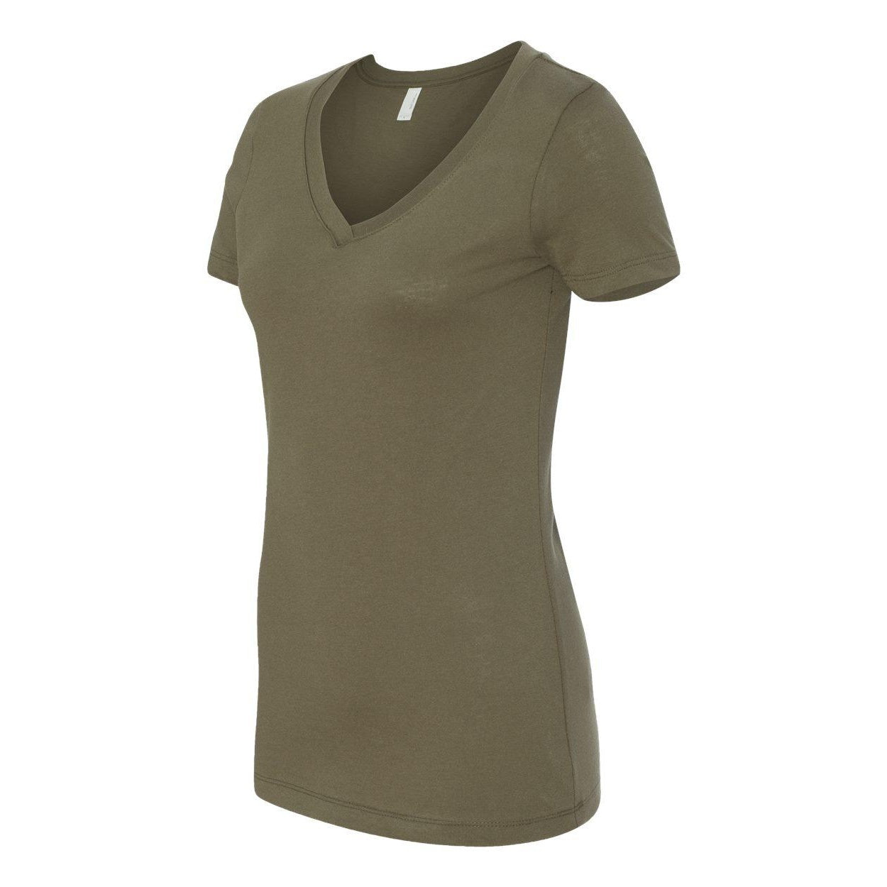 Military Green - Side - Next Level Women's Ideal V-Neck T-Shirt