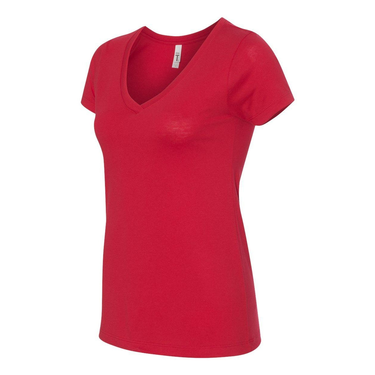 Red - Side - Next Level Women's Ideal V-Neck T-Shirt