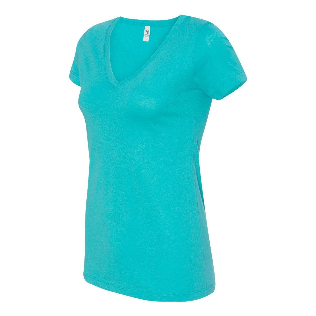 Tahiti Blue - Side - Next Level Women's Ideal V-Neck T-Shirt