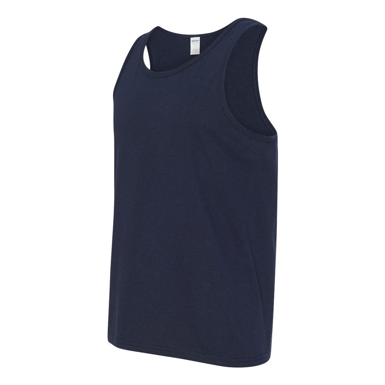 Navy - Side - Gildan Heavy Cotton Tank Top