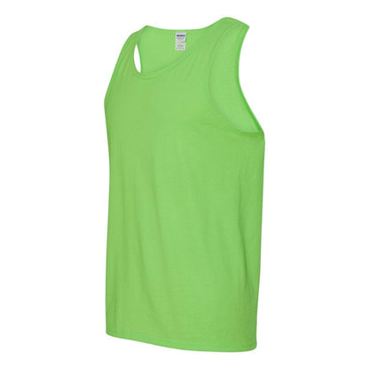 Neon Green - Side - Gildan Heavy Cotton Tank Top