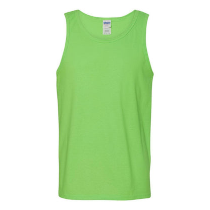 Neon Green - Front - Gildan Heavy Cotton Tank Top
