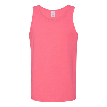 Safety Pink - Front - Gildan Heavy Cotton Tank Top