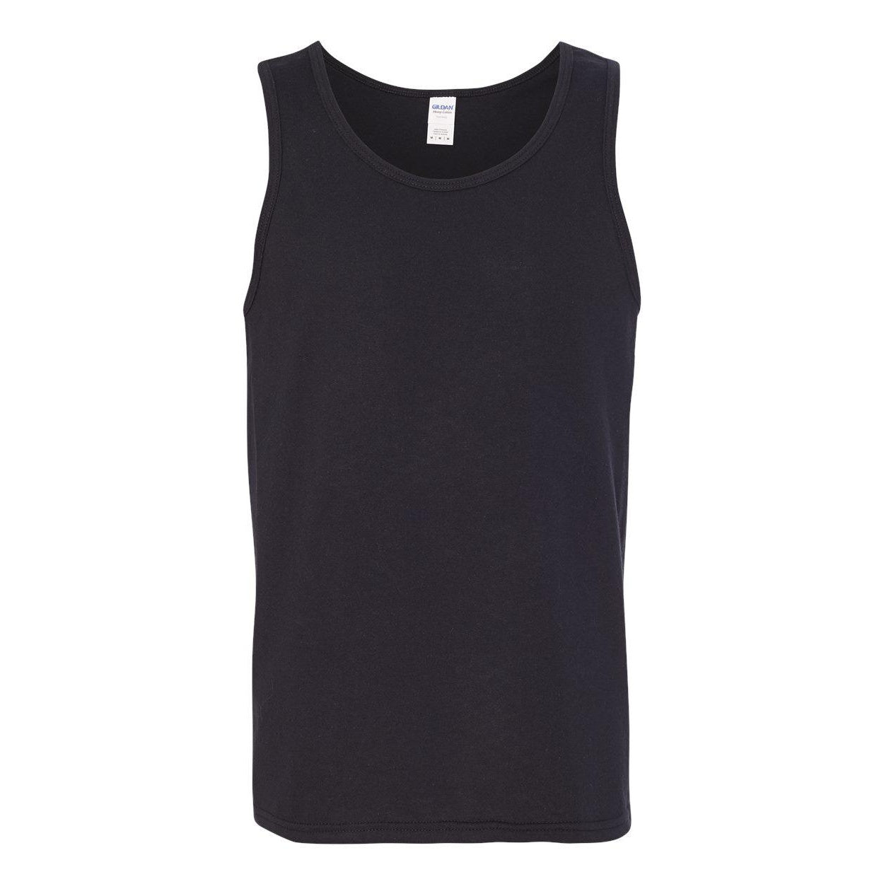 Black - Front - Gildan Heavy Cotton Tank Top