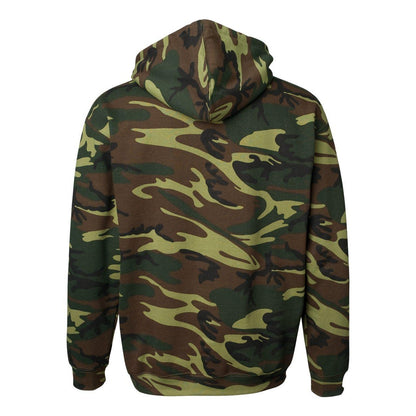 Green Woodland - Back - Code Five Camo Pullover Fleece Hoodie