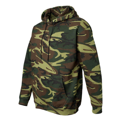 Green Woodland - Side - Code Five Camo Pullover Fleece Hoodie