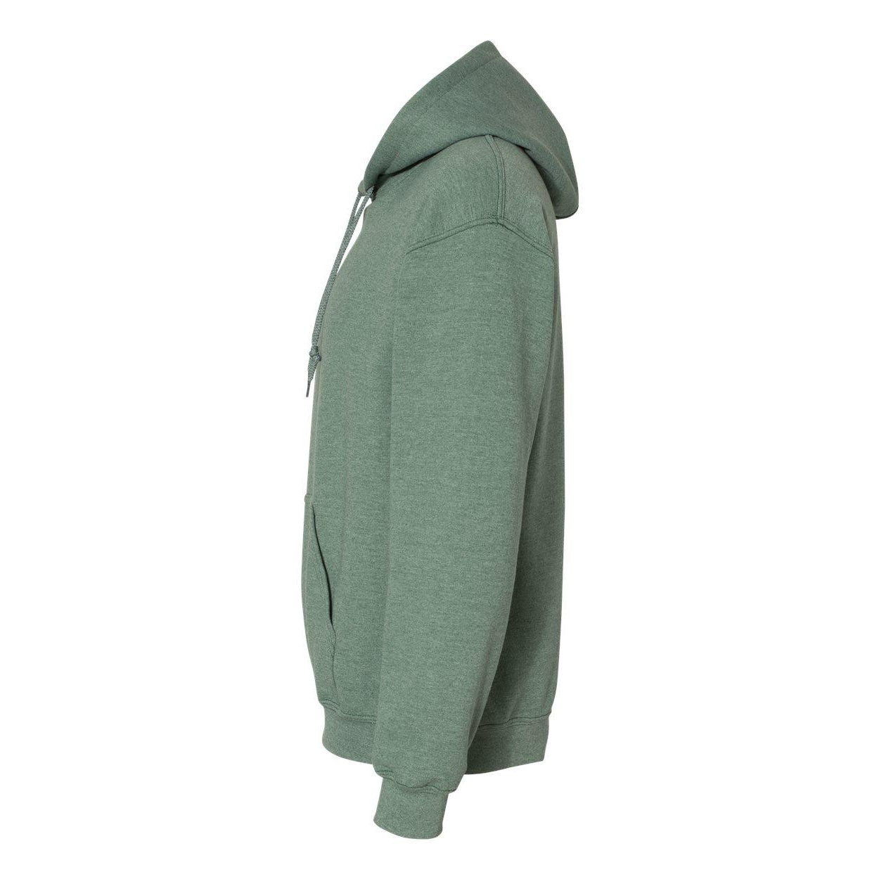 Heather Sport Dark Green - Side - Gildan Heavy Blend Hooded Sweatshirt
