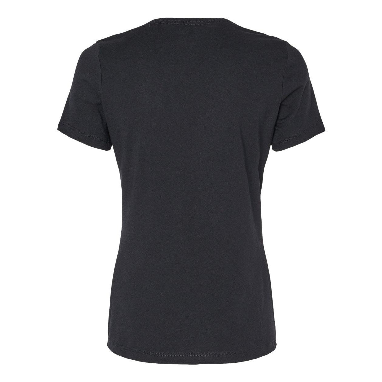 Solid Black Blend - Back - BELLA + CANVAS Women's Relaxed Heather CVC V-Neck Tee
