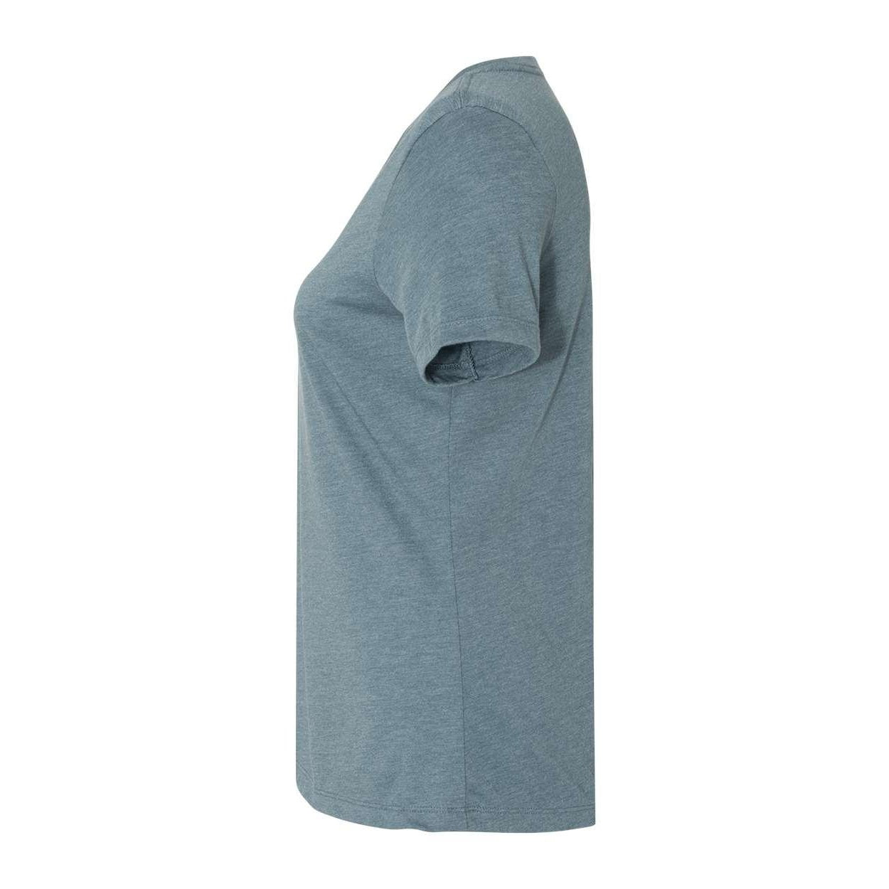 Heather Slate - Side - BELLA + CANVAS Women's Relaxed Heather CVC V-Neck Tee