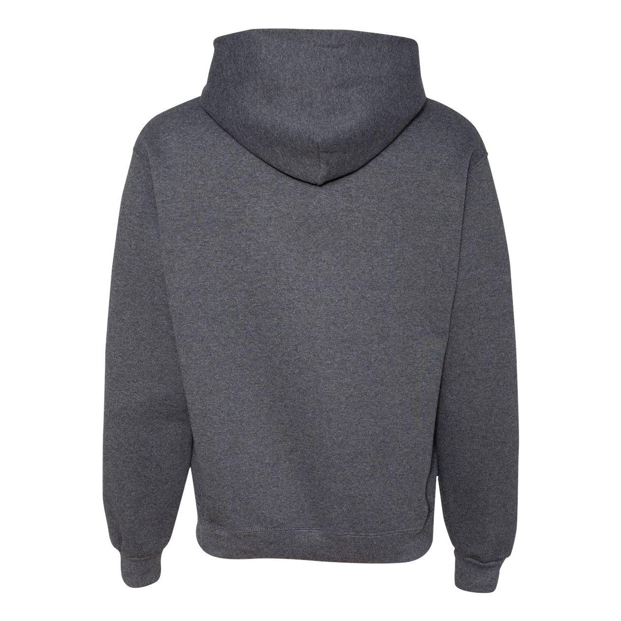Black Heather - Back - JERZEES Super Sweats NuBlend Hooded Sweatshirt