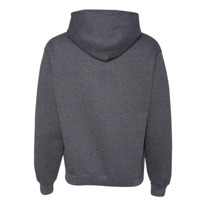 Black Heather - Back - JERZEES Super Sweats NuBlend Hooded Sweatshirt