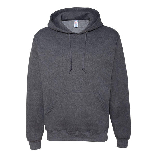 Black Heather - Front - JERZEES Super Sweats NuBlend Hooded Sweatshirt
