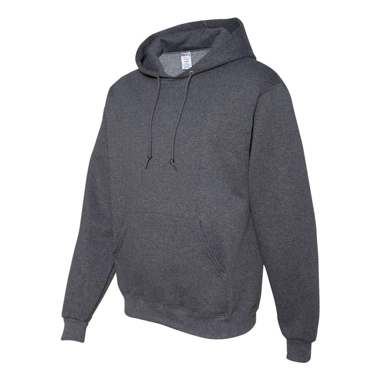 Black Heather - Side - JERZEES Super Sweats NuBlend Hooded Sweatshirt