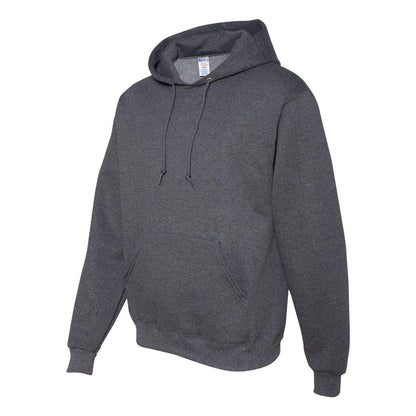 Black Heather - Side - JERZEES Super Sweats NuBlend Hooded Sweatshirt