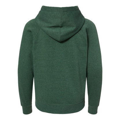 Moss - Back - Independent Trading Co. Youth Special Blend Raglan Hooded Sweatshirt