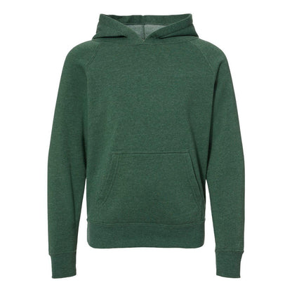 Moss - Front - Independent Trading Co. Youth Special Blend Raglan Hooded Sweatshirt